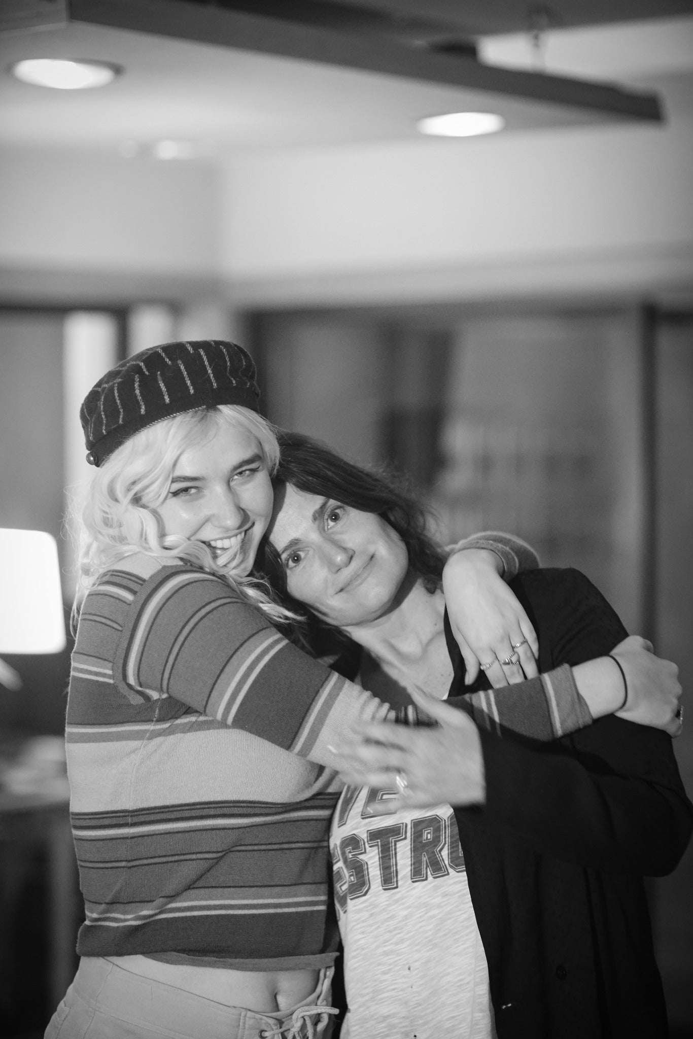 Maty Noyes embracing Idina Menzel